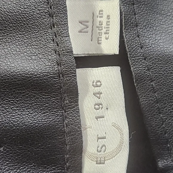 Charming Charlie Black Faux Leather Pencil Skirt Wrap Belt Stitch Details Medium - Picture 6 of 9